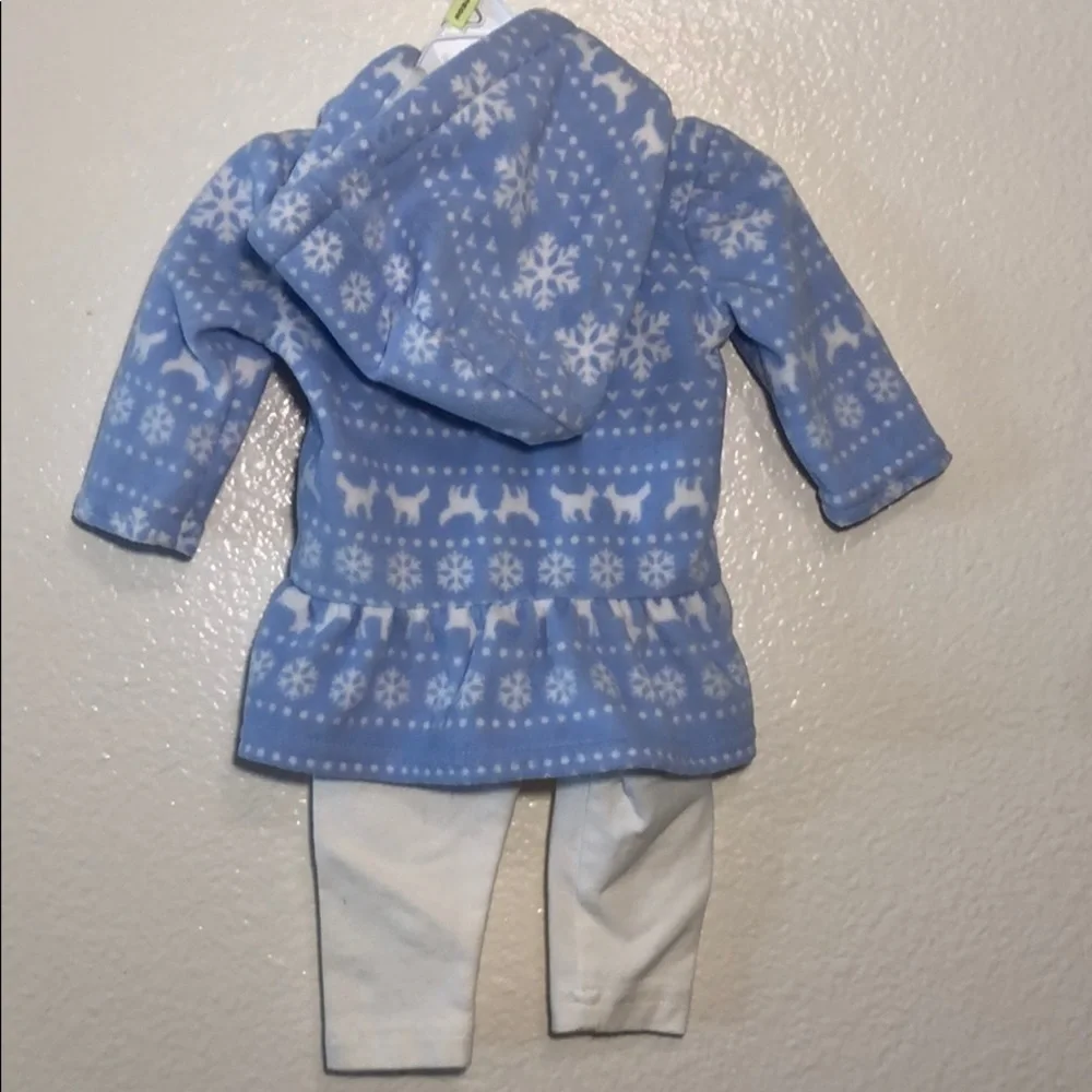 2-Piece Girls Fleece Top And Leggings Set